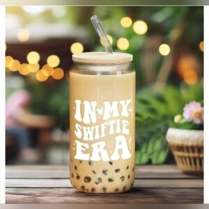 In My Swiftie Era 16oz. Glass Cup w/ straw and cleaning brush